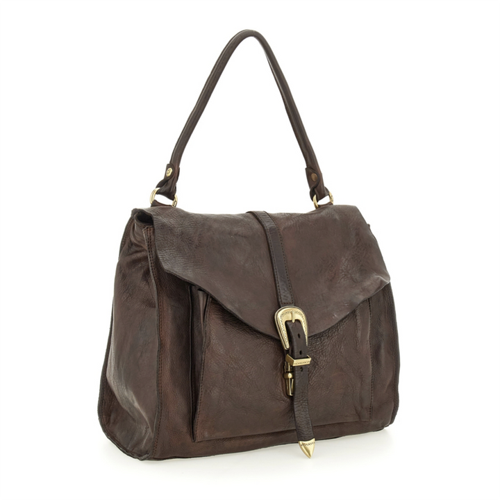 Campomaggi Cefalù Borsa a tracolla Porzia pelle marrone C042670ND