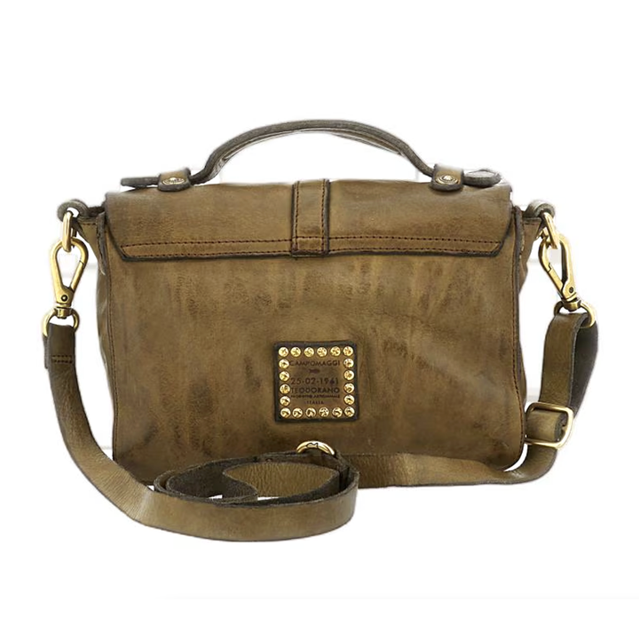 Campomaggi Cefalù Borsa tracolla Porzia pelle verde militare C042610ND