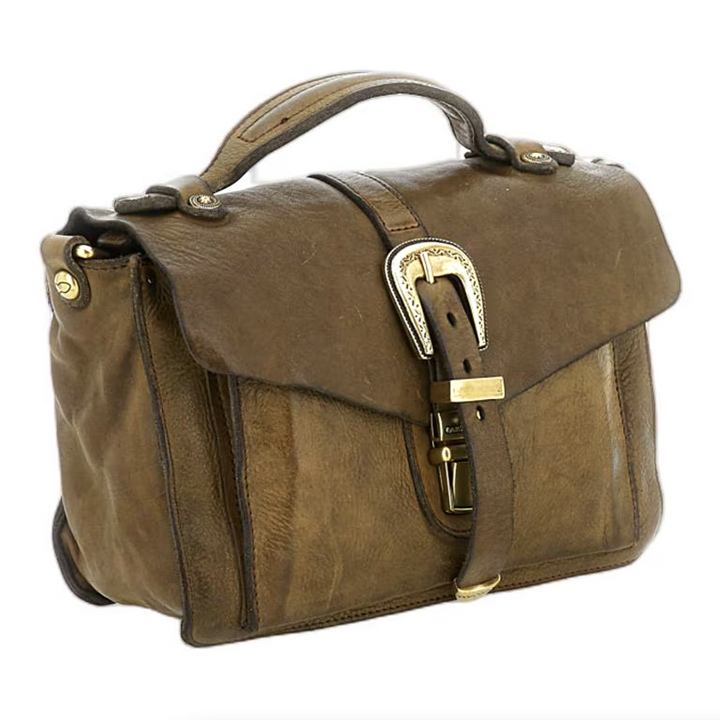 Campomaggi Cefalù Borsa tracolla Porzia pelle verde militare C042610ND