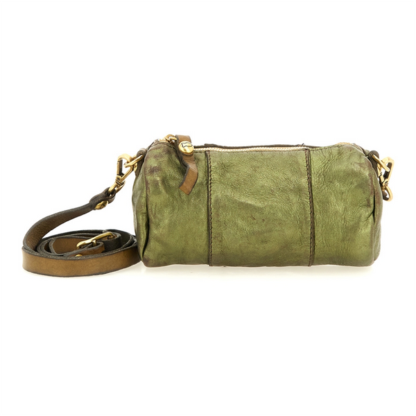 Campomaggi Borsa tracolla Licia pelle verde laminata C033060ND 