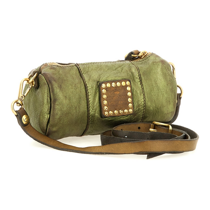 Campomaggi Borsa tracolla Licia pelle verde laminata C033060ND 