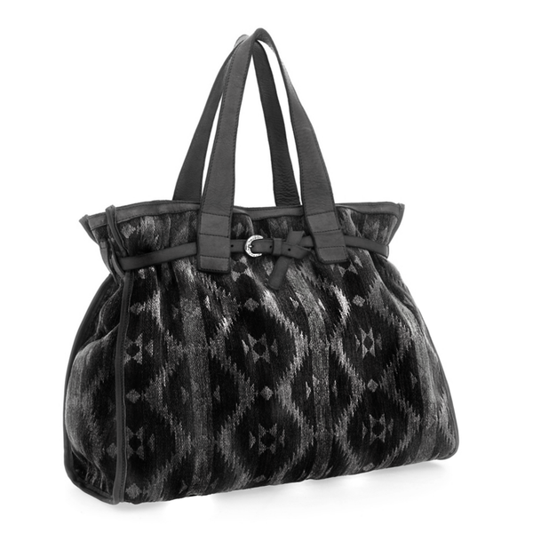 Campomaggi Teresa Borsa shopping Patrizia tessuto kilim e pelle C043080ND