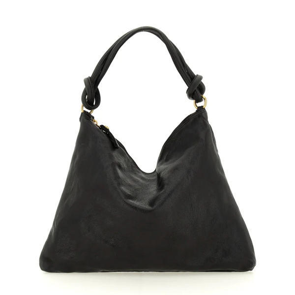 Campomaggi Agnese Borsa a Tracolla in pelle cognac e rivetti