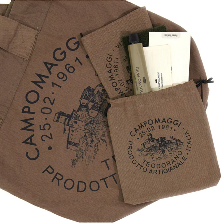 Campomaggi Agnese Borsa a Tracolla in pelle cognac e rivetti