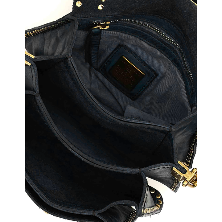 Campomaggi Agnese Borsa a Tracolla in pelle cognac e rivetti