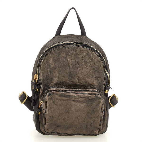 Campomaggi Elettra Zaino in pelle Clara grigio laminato C042130ND