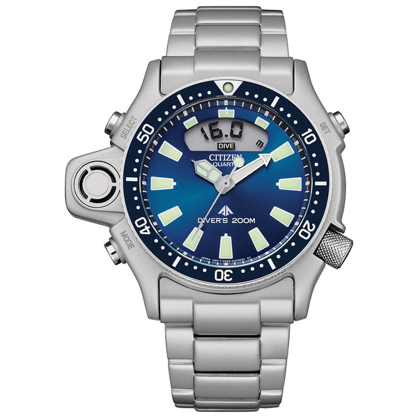 Orologio Citizen Uomo Aqualand Cinturino in Acciaio Blu JP2000-67L