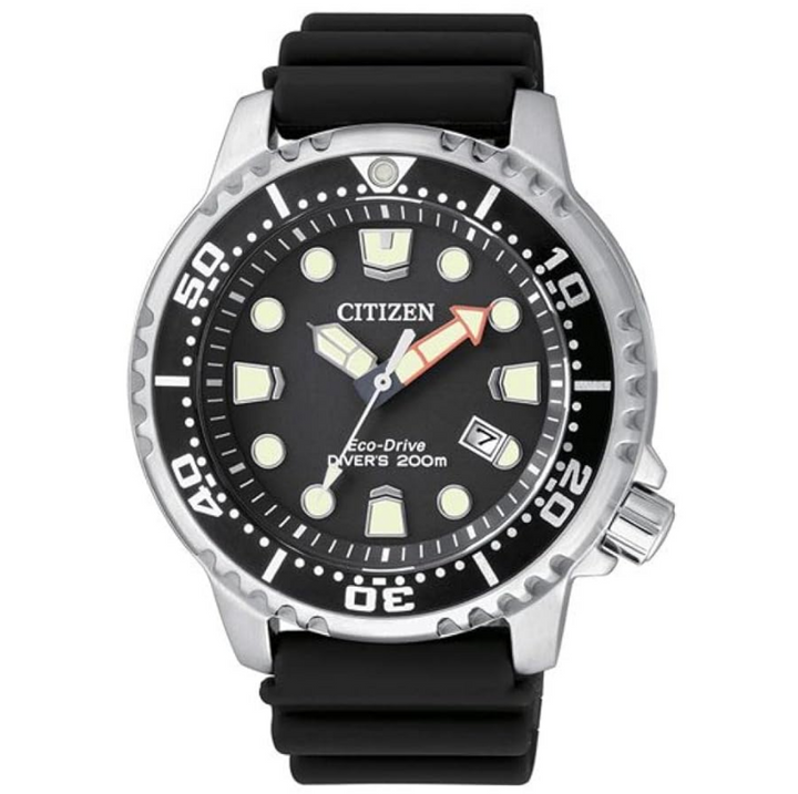 Orologio Citizen Promaster Diver Eco Drive 200mt Quadrante Nero Silicone