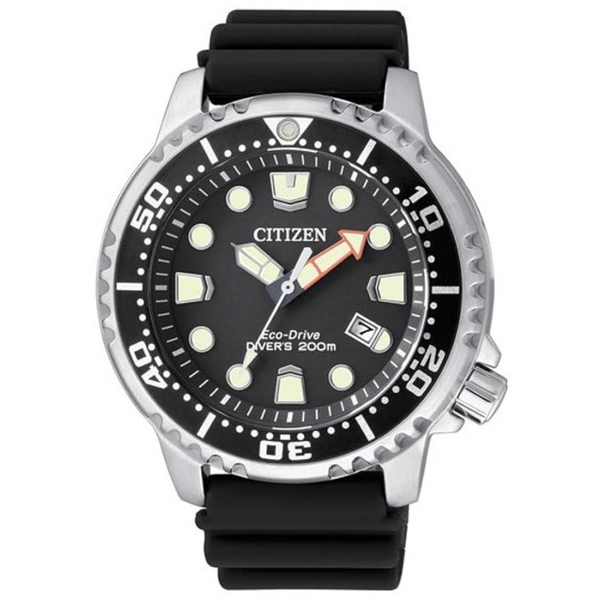 Orologio Citizen Promaster Diver Eco Drive 200mt Quadrante Nero Silicone