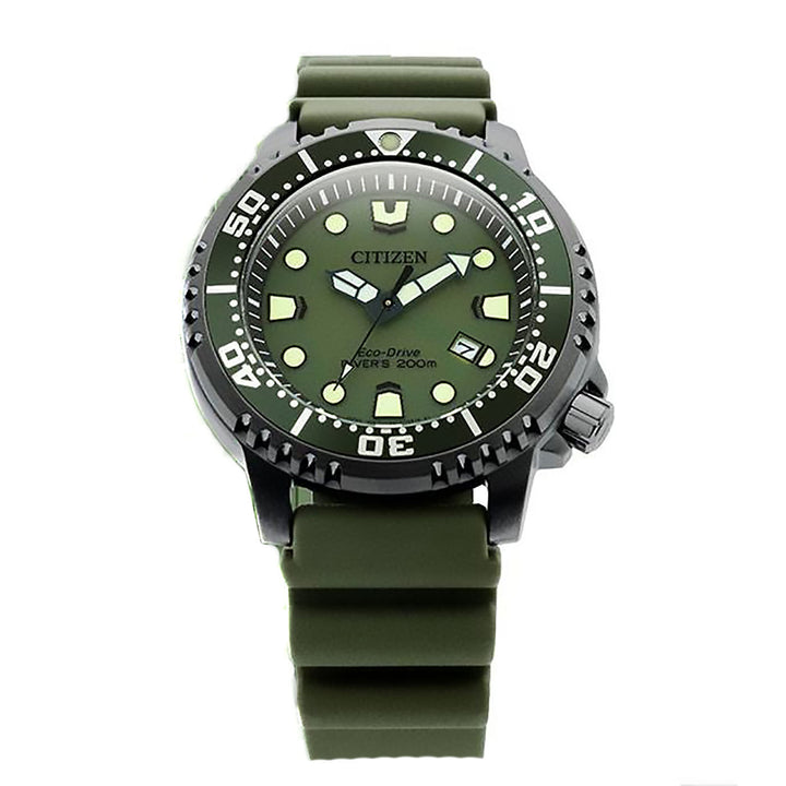 Citizen Orologio Promaster Diver Eco Drive 200m Verde Militare Cassa Grey IP