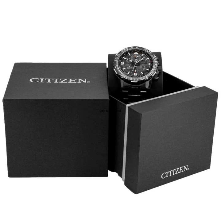 Citizen Skyhawk Radio-Controlled orologio Black IP Steel JY8085-81H