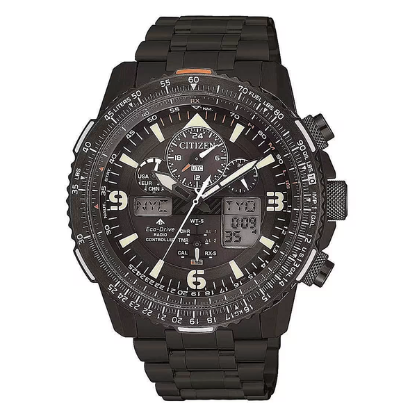 Citizen Skyhawk Radio-Controlled orologio Black IP Steel JY8085-81H