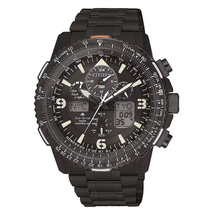 Citizen Skyhawk Radio-Controlled orologio Black IP Steel JY8085-81H