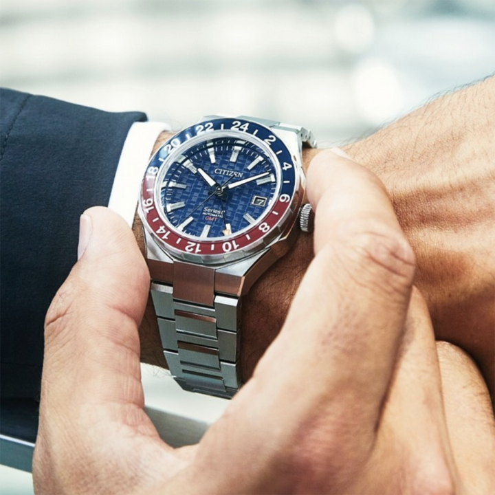 Orologio Citizen 880 Serie 8 GMT Ghiera Blu / Rossa Pepsi