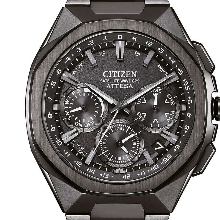 Orologio Citizen Attesa Spaceship F950 Lunetta in Ceramica Nera Satellite Wave CC4105-69E