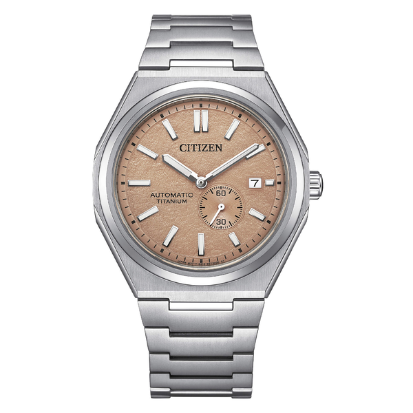 Citizen Zenshin Orologio Automatico Super Titanium Quadrante Salmon Piccoli Secondi