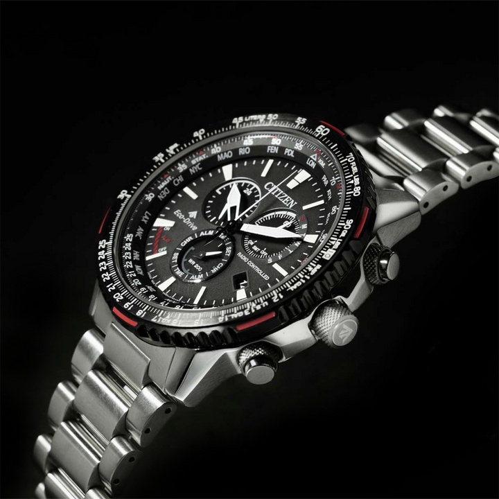 Orologio Citizen Crono Pilota Radiocontrollato acciaio CB5001-57E