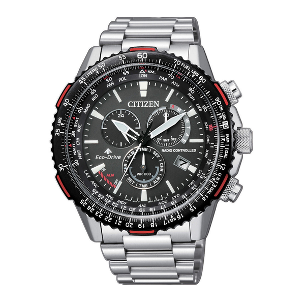 Orologio Citizen Crono Pilota Radiocontrollato acciaio CB5001-57E