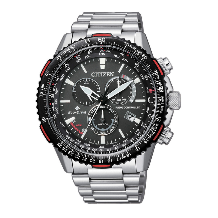 Orologio Citizen Crono Pilota Radiocontrollato acciaio CB5001-57E