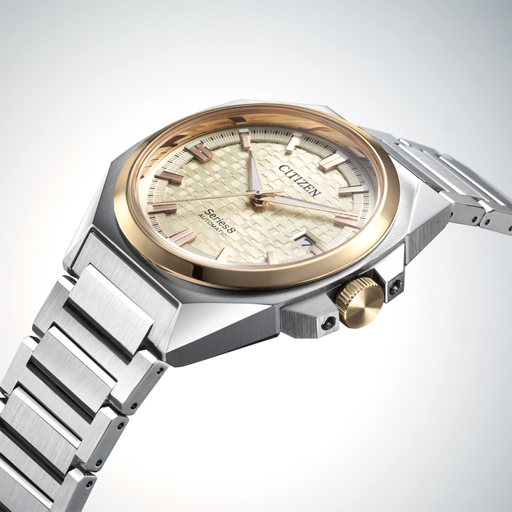 Orologio Citizen Serie 8 831 Automatico Quadrante Tokyo Skyline Champagne