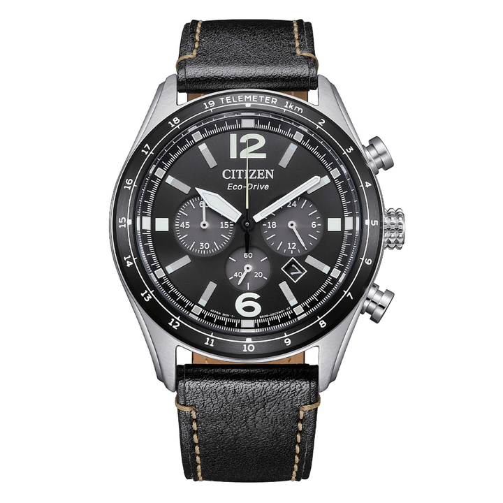 Citizen Promaster Aviator Chrono Steel Black Dial CA4654-04E