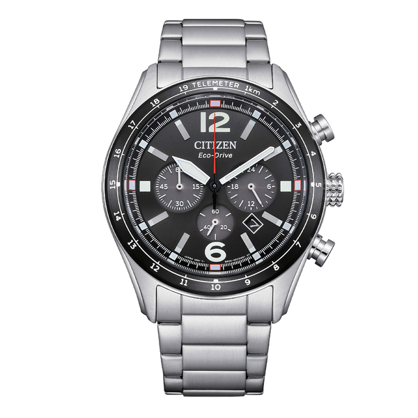 Orologio Citizen OF 2025 Aviator Chrono Acciaio Nero CA4654-55E