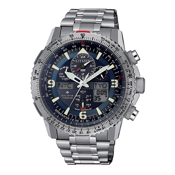 Orologio Citizen Skyhawk Radiocontrollato Super Titanio Blu JY8100-80L