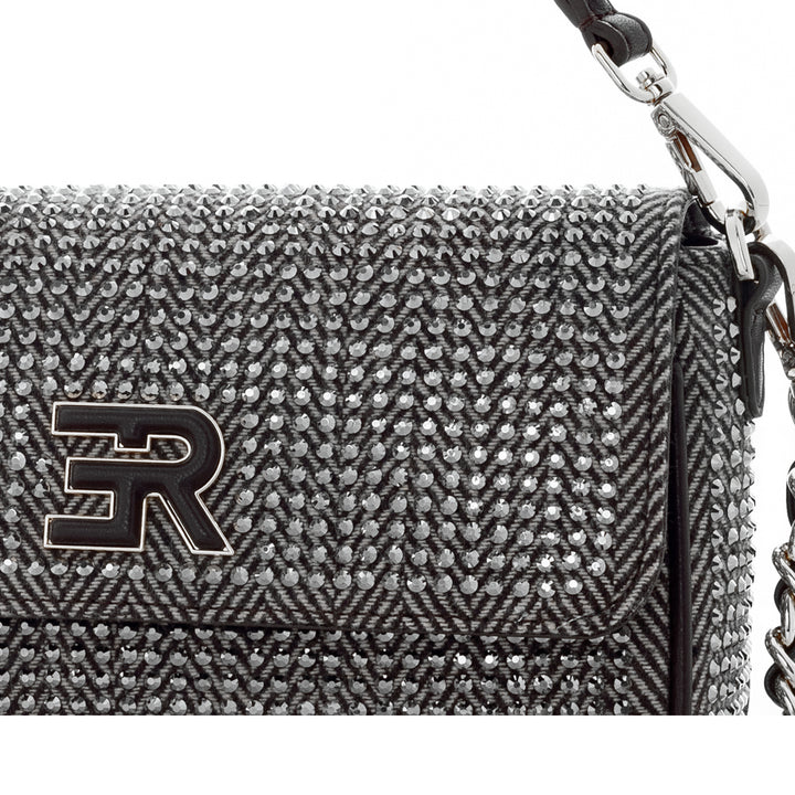 Ermanno Scervino Borsa con patta Verly Herringbone nero 12402001