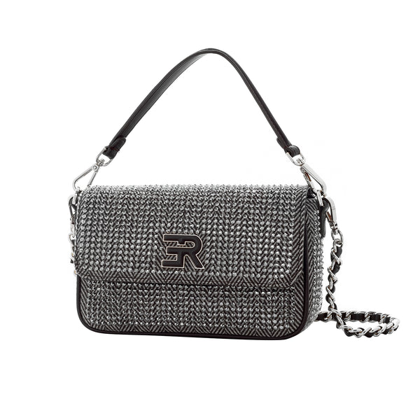 Ermanno Scervino Borsa con patta Verly Herringbone nero 12402001