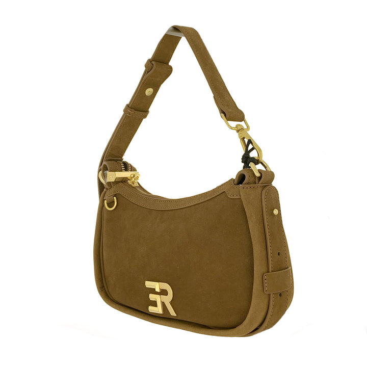 Ermanno Scervino Borsa Baguette Angelica Nabuk Miele 12402068