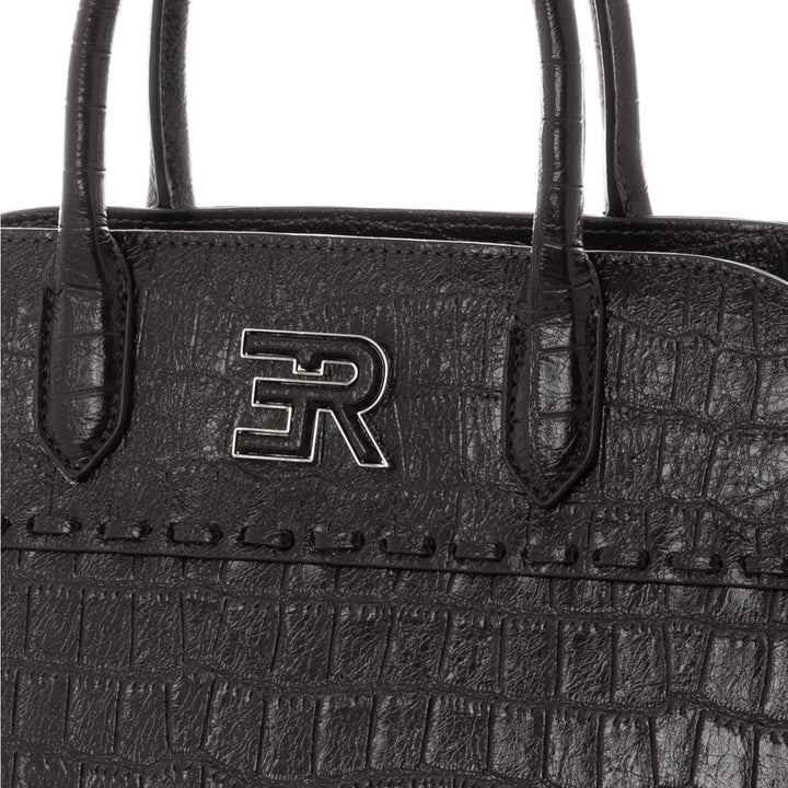 Ermanno Scervino Borsa Doppio Manico Vienna Cocco nero 12402042