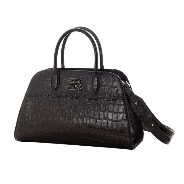 Ermanno Scervino Borsa Doppio Manico Vienna Cocco nero 12402042