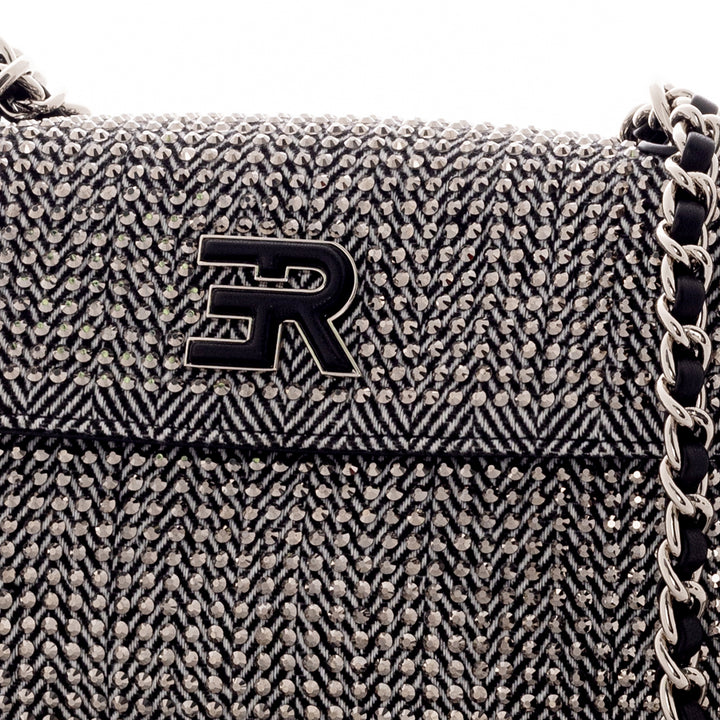 Ermanno Scervino  Borsa Tracolla Verly Herringbone nero 12402000