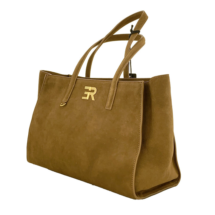 Ermanno Scervino Borsa Tote Angelica Nabuk Miele 12402064