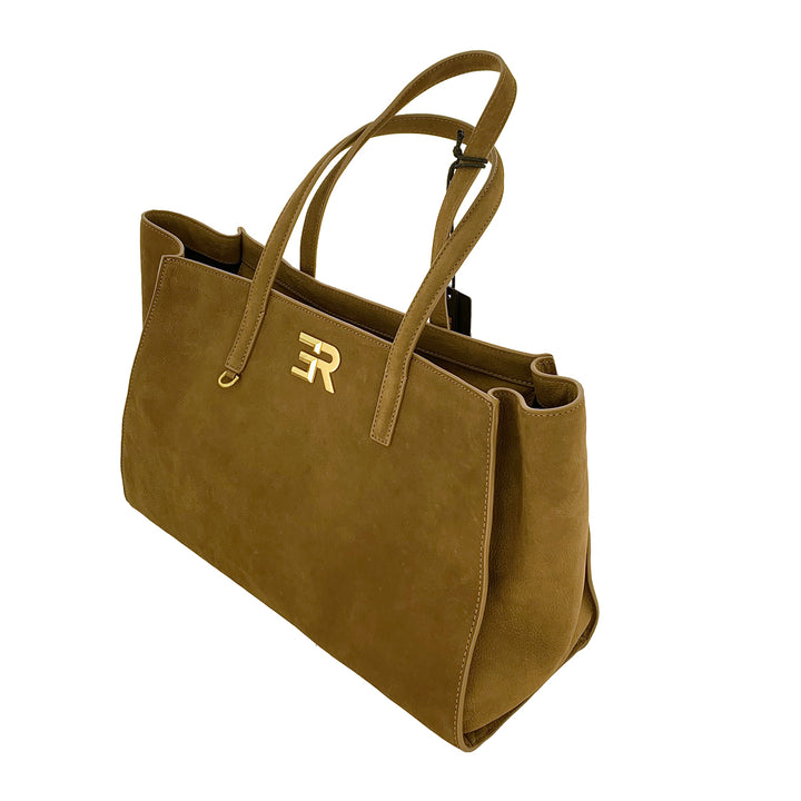 Ermanno Scervino Borsa Tote Angelica Nabuk Miele 12402064