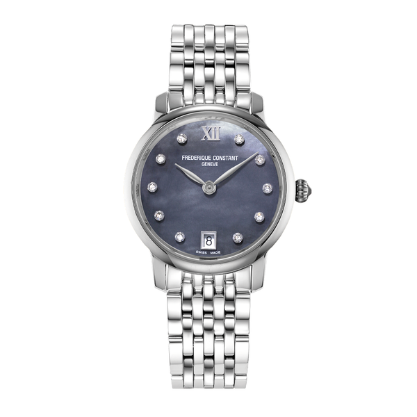 Orologio Frederique Constant Classic SlimLine Ladies Quadrante Nero MOP con Diamanti
