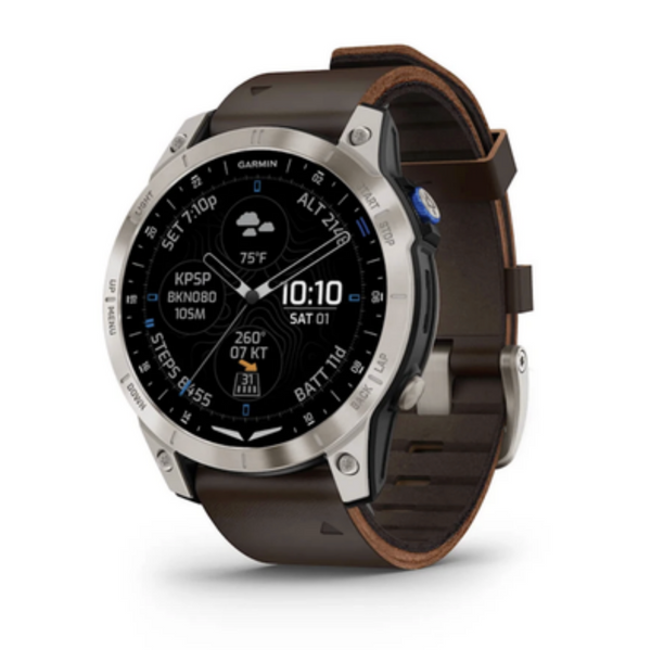 Garmin Smartwatch D2 Mach 1 Aviator pelle marrone Oxford 010-02582-55