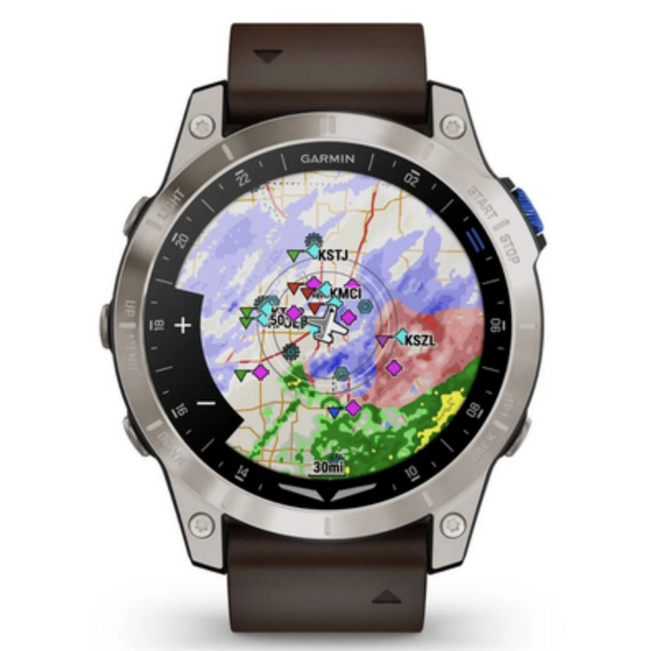 Garmin Smartwatch D2 Mach 1 Aviator pelle marrone Oxford 010-02582-55
