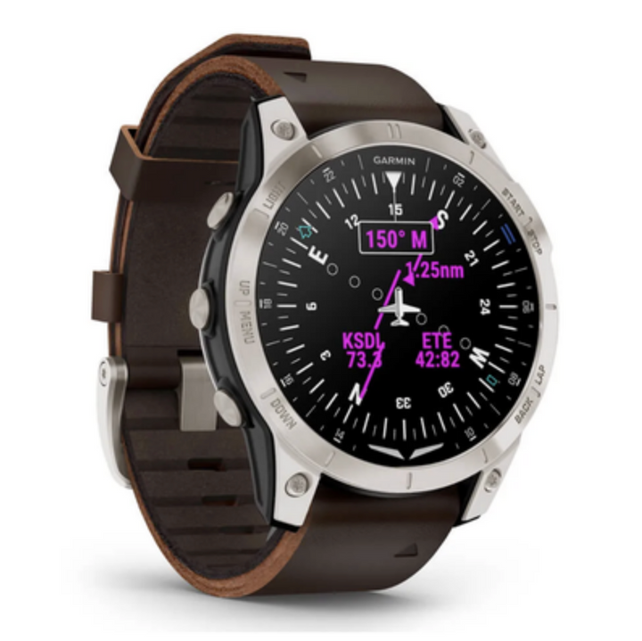 Garmin Smartwatch D2 Mach 1 Aviator pelle marrone Oxford 010-02582-55
