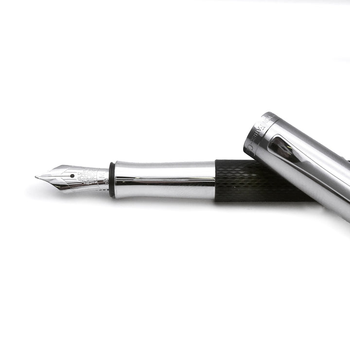 Graf von Faber Castell Penna Stilografica Linea Guilloche Nera