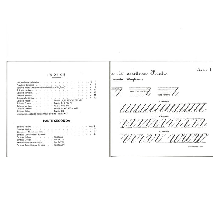 Modello di Calligrafia di Erminio Monti anno 1926 Made in Italy