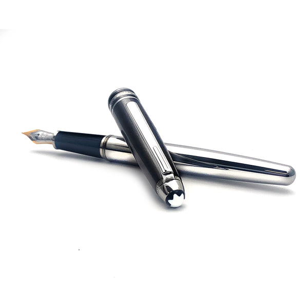 Montblanc penna stilografica Meisterstück Solitaire Hematite Steel