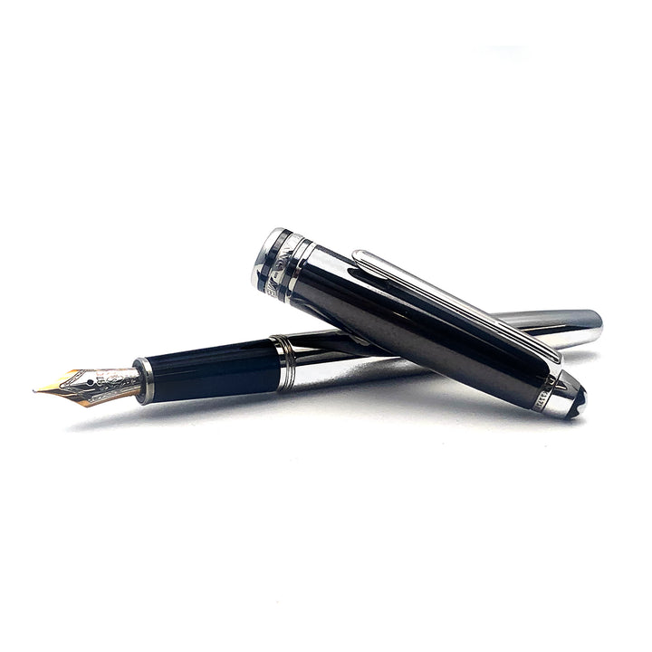 Montblanc penna stilografica Meisterstück Solitaire Hematite Steel