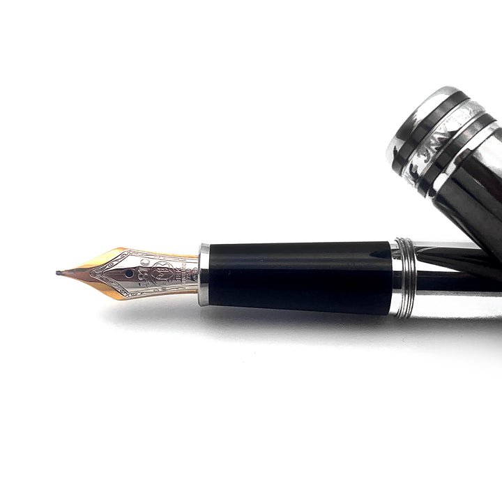 Montblanc penna stilografica Meisterstück Solitaire Hematite Steel