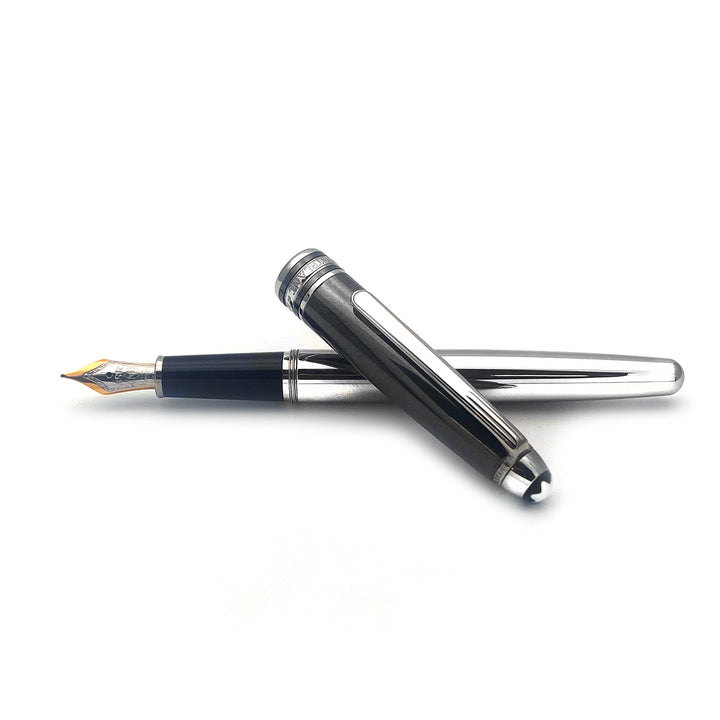 Montblanc penna stilografica Meisterstück Solitaire Hematite Steel