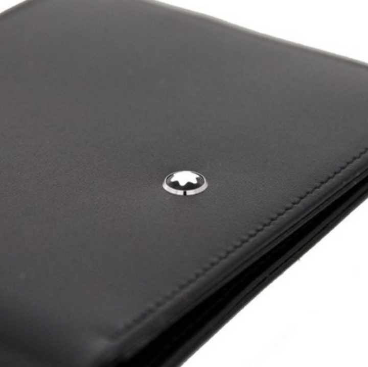 Montblanc Meisterstück Portafoglio 6cc in pelle lucida nera 198308