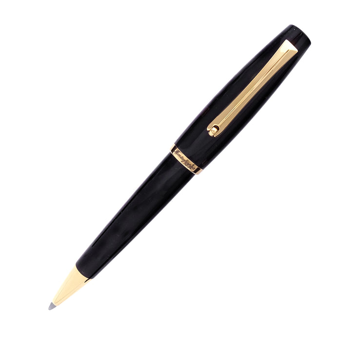 Montegrappa Manager Penna Sfera Resina Nera Finitura Oro Giallo