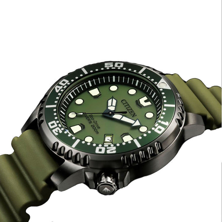 Citizen Orologio Promaster Diver Eco Drive 200m Verde Militare Cassa Grey IP