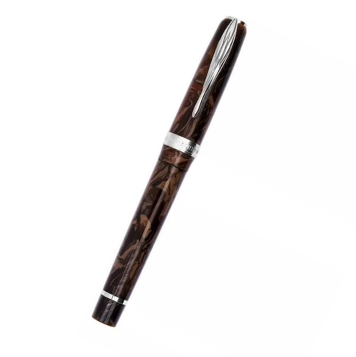 Pineider Penna Stilografica Antichi Materiali Carrara Brown Penna14Kt