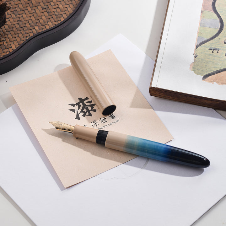 Qianyu Penna Stilografica The Waves Akebo no-nuri Gentlemanly